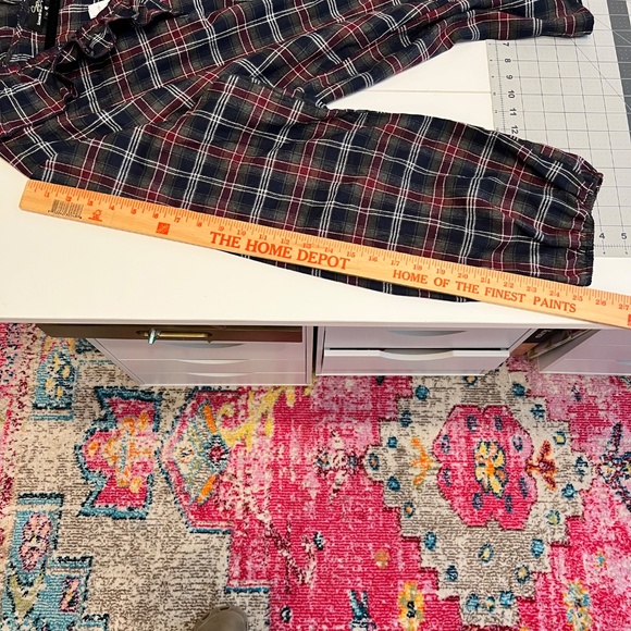 SUZANNE BETRO Navy, Olive & Burgundy Plaid Ruffle-Trim V-Neck (3X) NEW w/TAGS - Picture 8 of 10